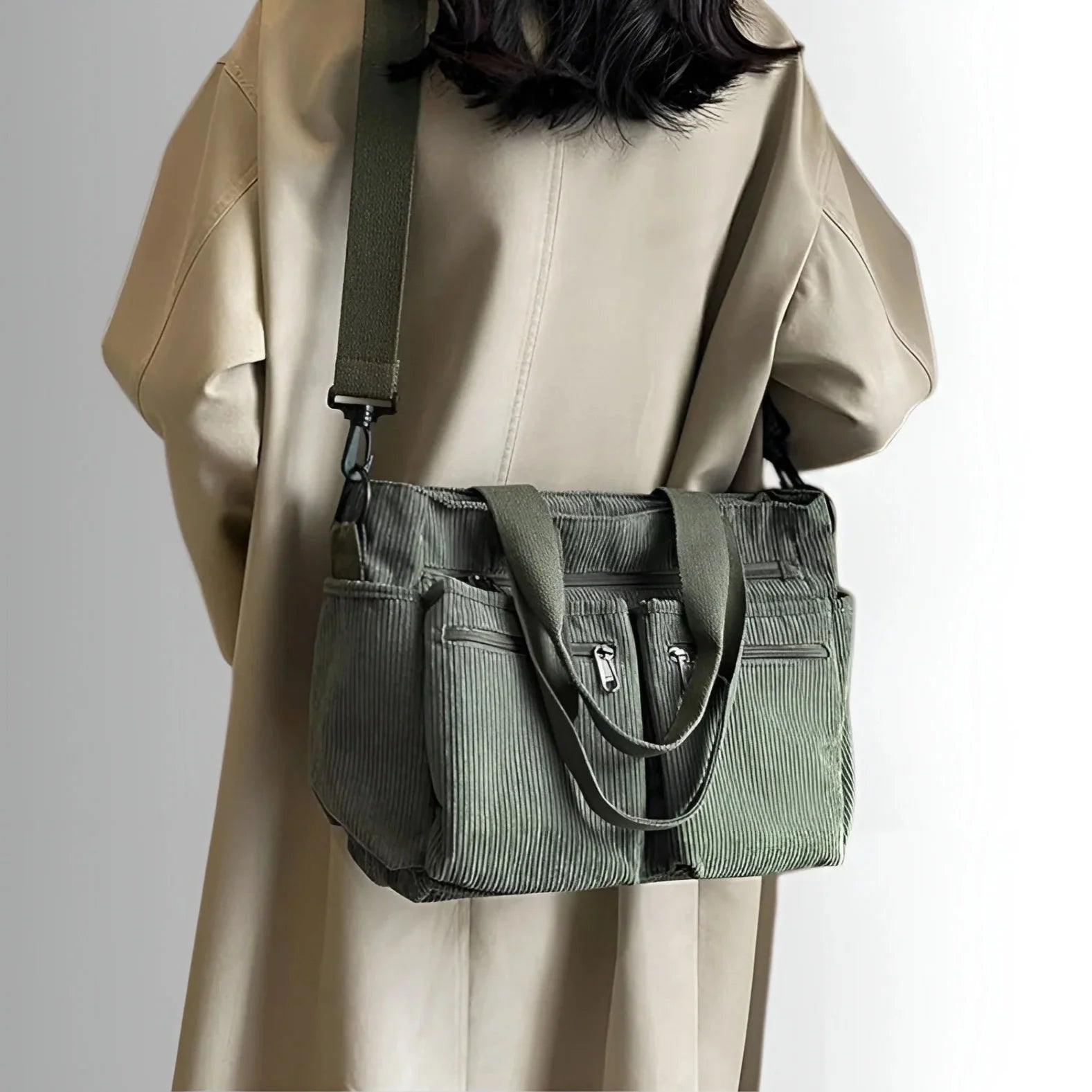 Lisbet - Rummelig Tote Taske i Fløjl