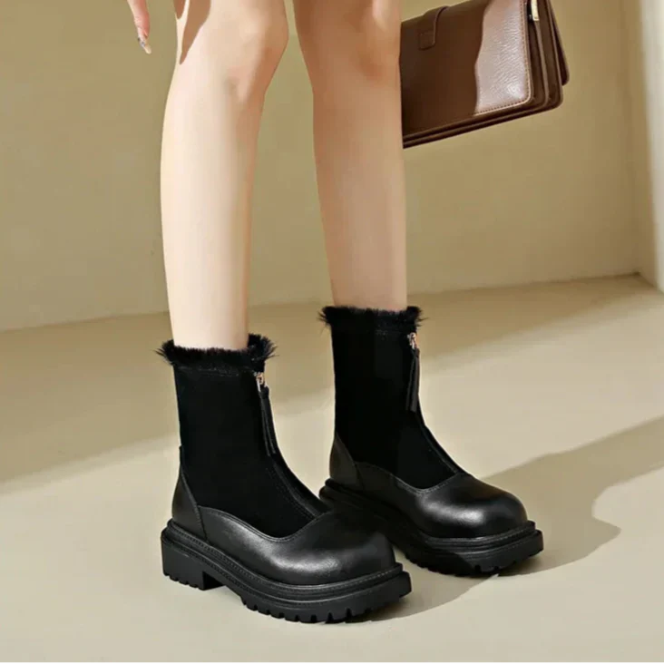 Alma - Bottes Cuir et Daim Doublure Fourrure