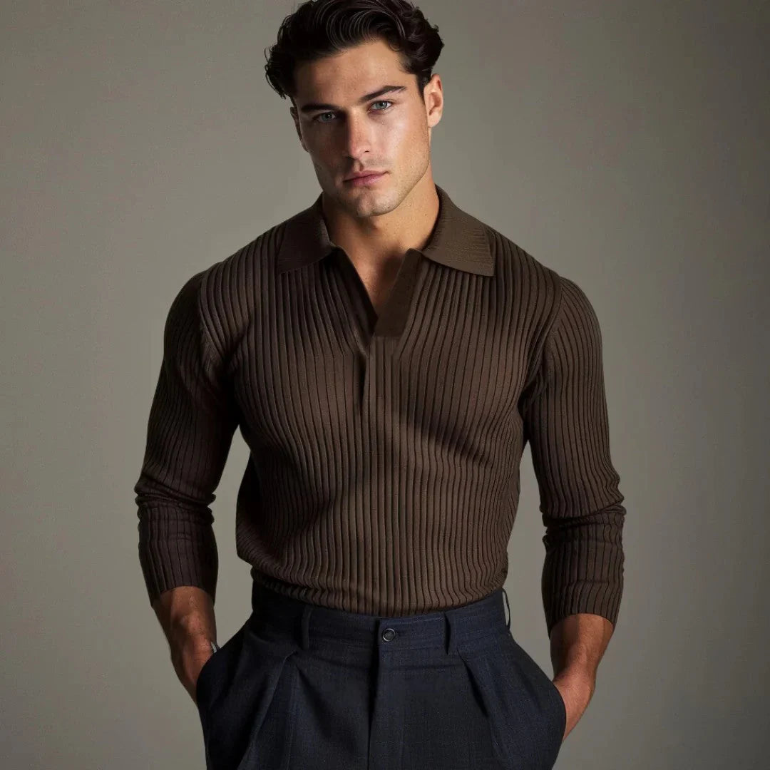 Tristan - Pull Col V Élégance Masculine