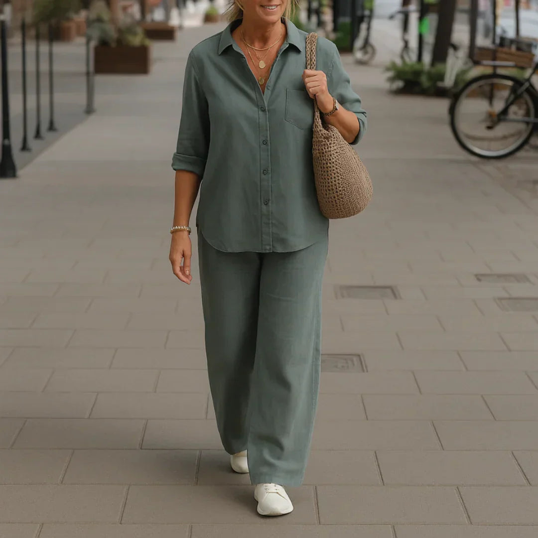 Morgane - Prúdená Košeľa a Nohavice z Prírodných Vlákien