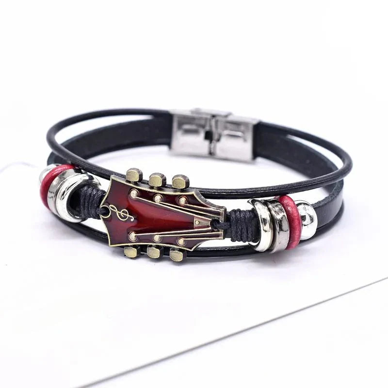 Hendrix™ - Bracelet Guitare en Cuir
