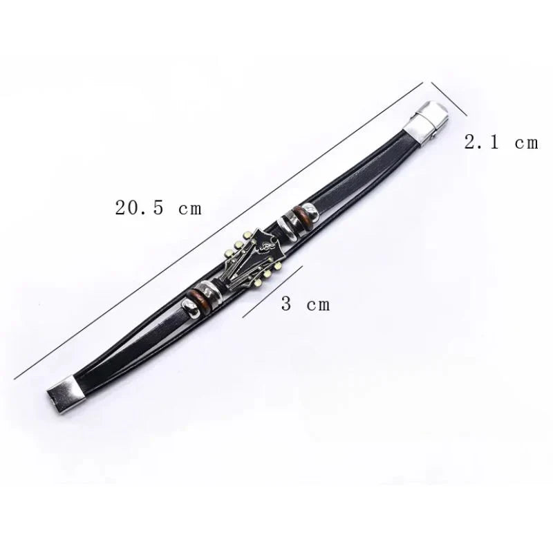 Hendrix™ - Bracelet Guitare en Cuir