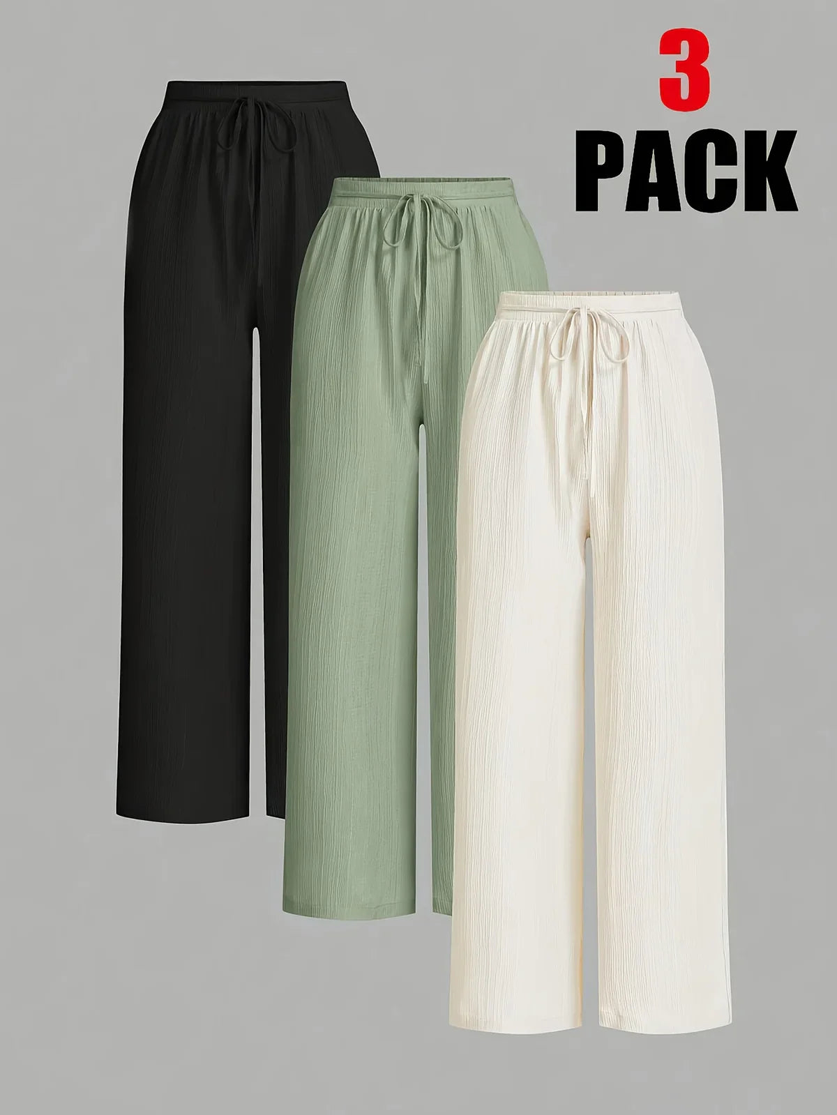 Myriam - Súprava 3 Plisovaných Voľných Nohavíc