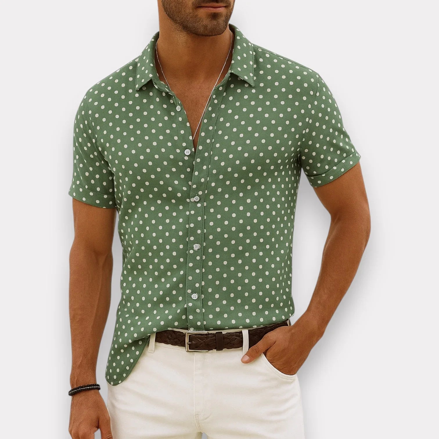 Felix - Åndbar Downtown Prikket Skjorte