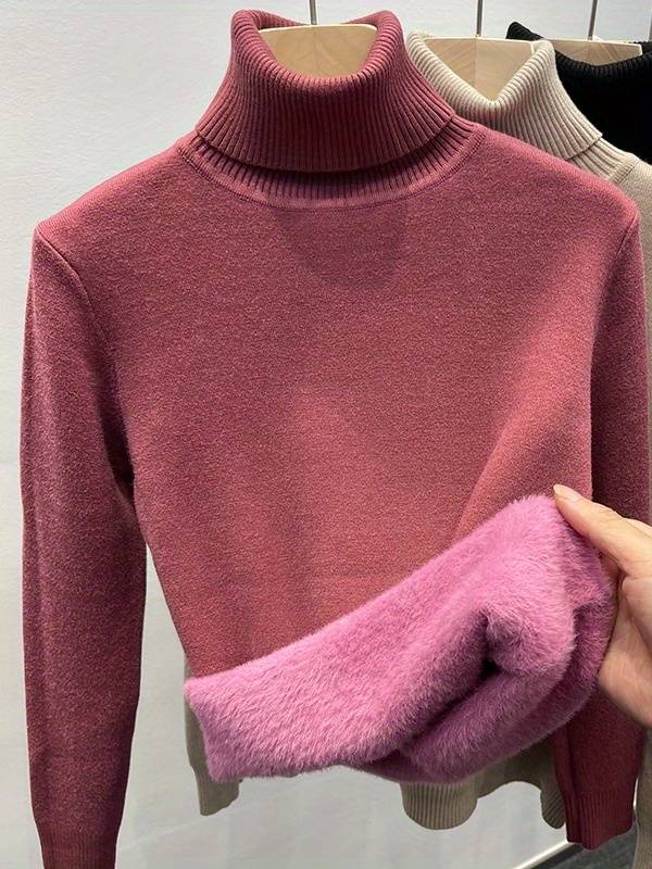 Nuuk - Pull Col Roulé Thermique Premium