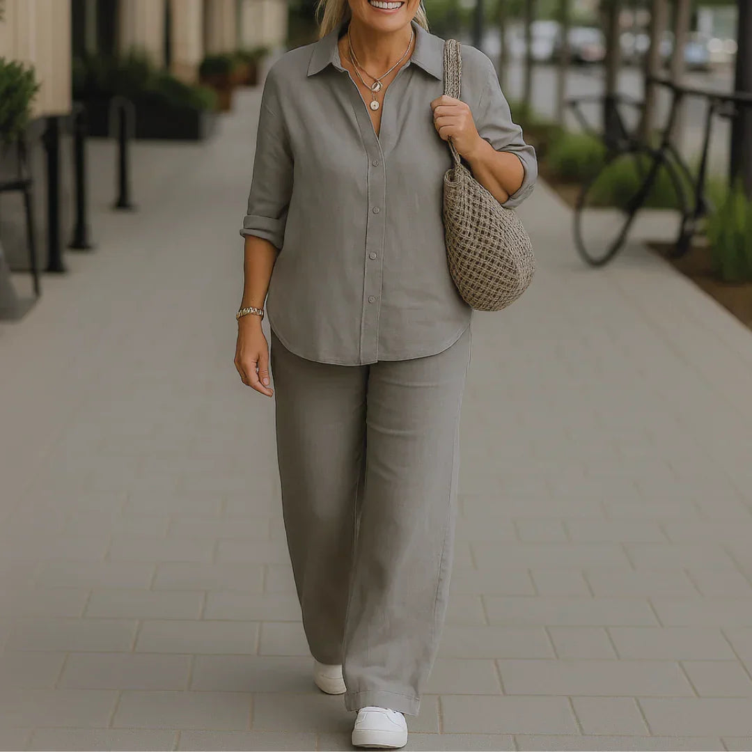 Morgane - Prúdená Košeľa a Nohavice z Prírodných Vlákien