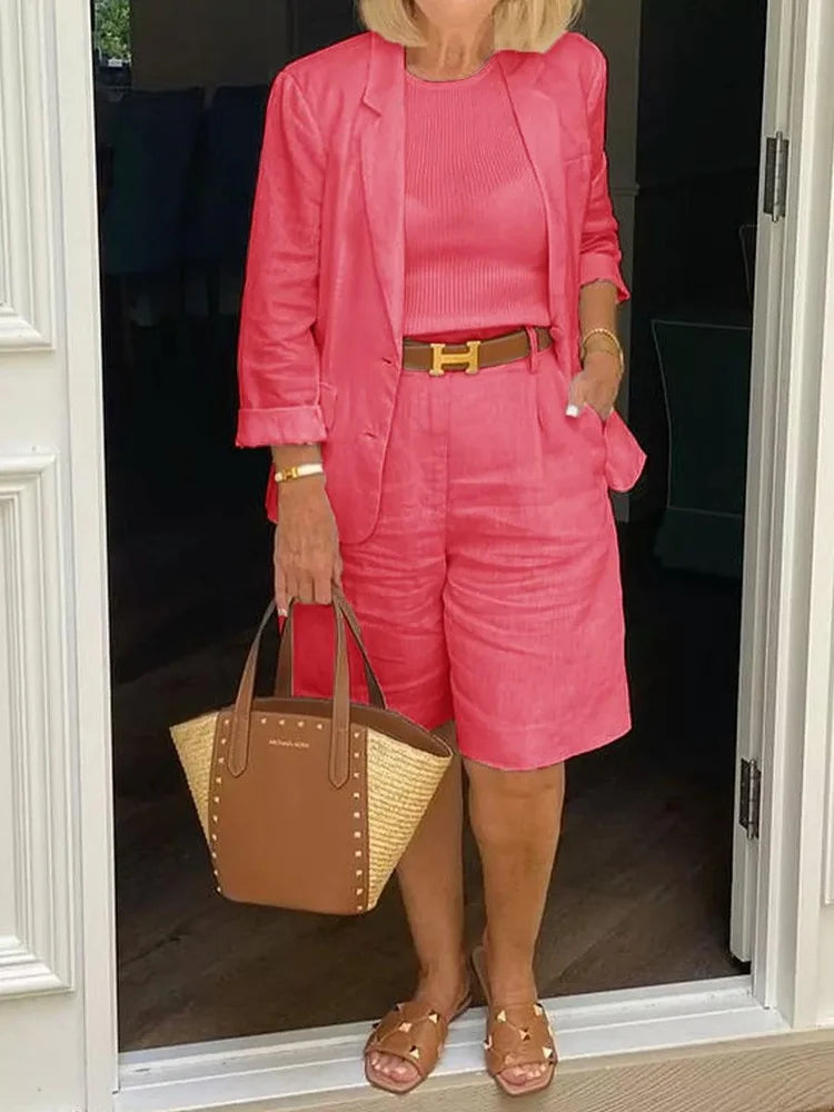 Catherine - Elegantný Ľanový Kostým