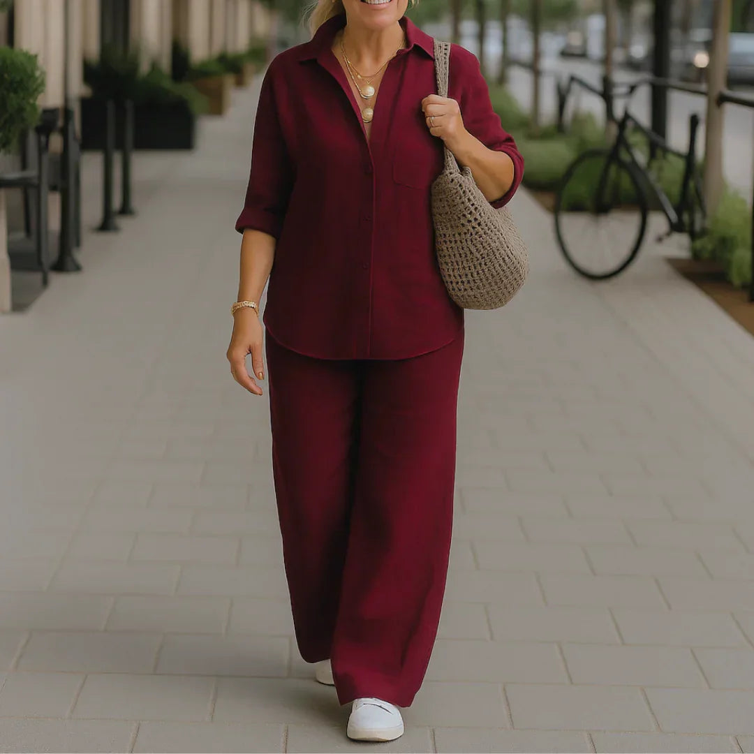 Morgane - Prúdená Košeľa a Nohavice z Prírodných Vlákien