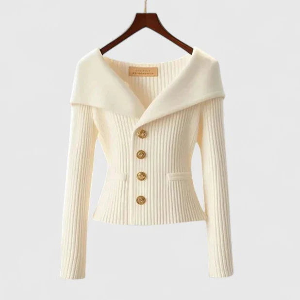 Clarisa - Elegantný Kardigán z Luxusnej Priadze