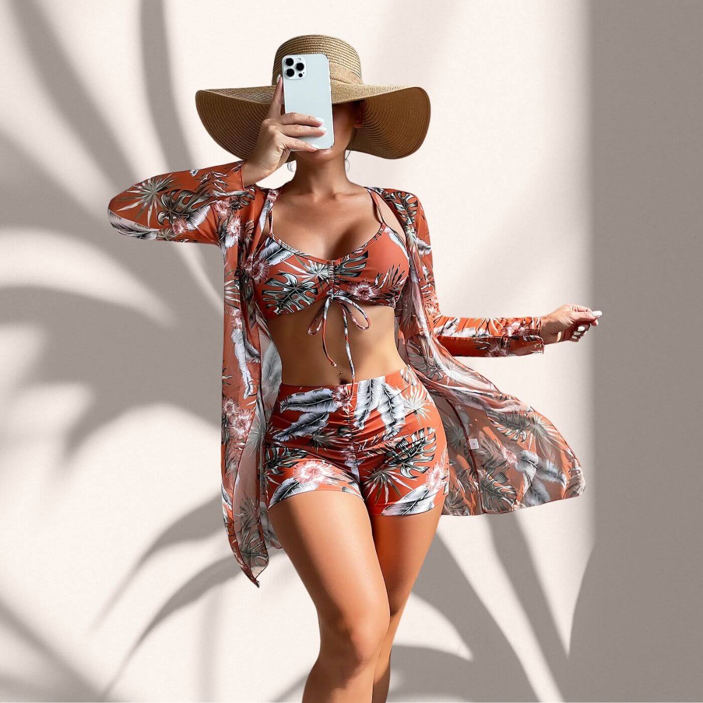 Emiliana - 3 delt Strand Trikini Sæt