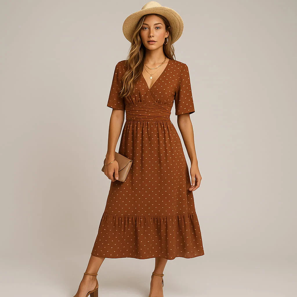 Anissa - Feminná Komfortná Šaty z Jemnej Bavlny