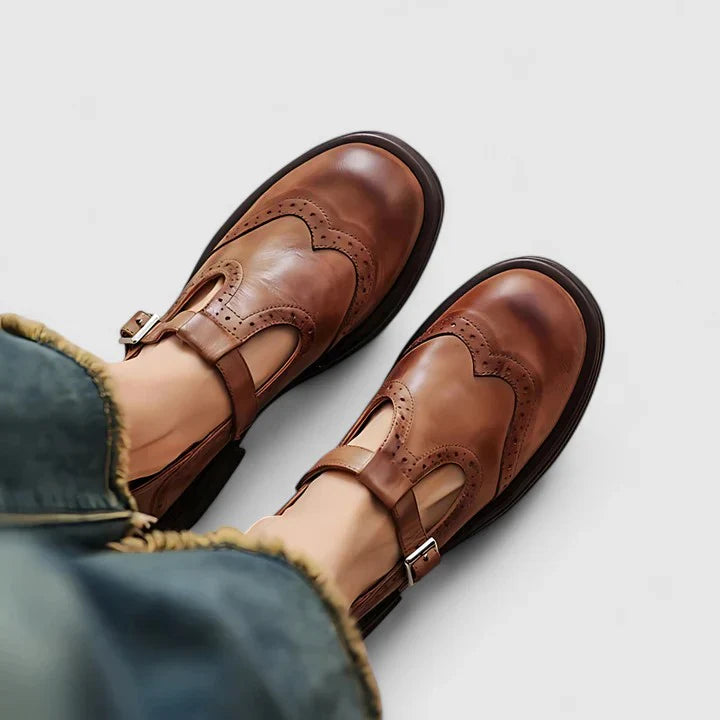 Mary Jane - Elegante Sko i Ægte Læder