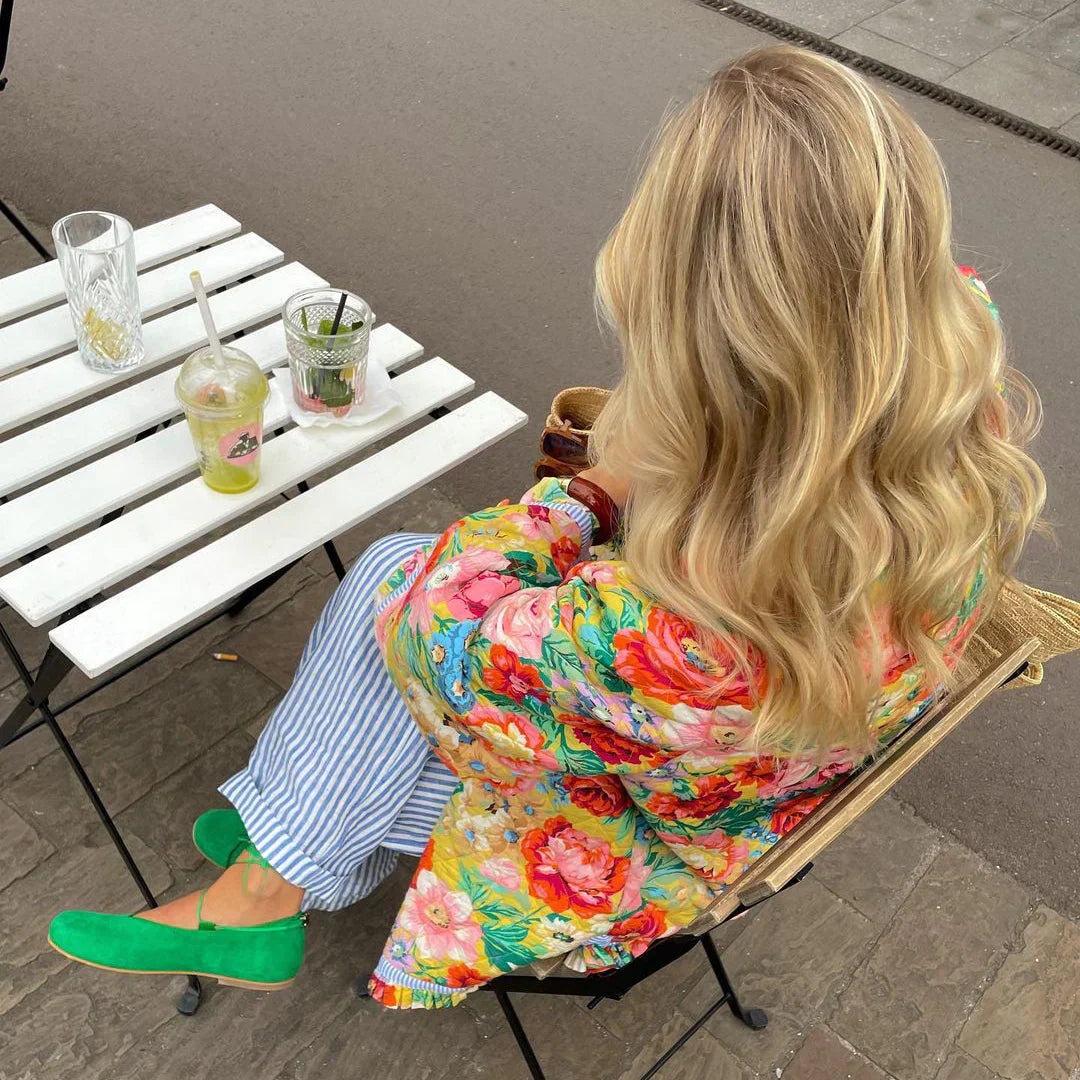 Zahra - Veste de Printemps Fleurie Élégante