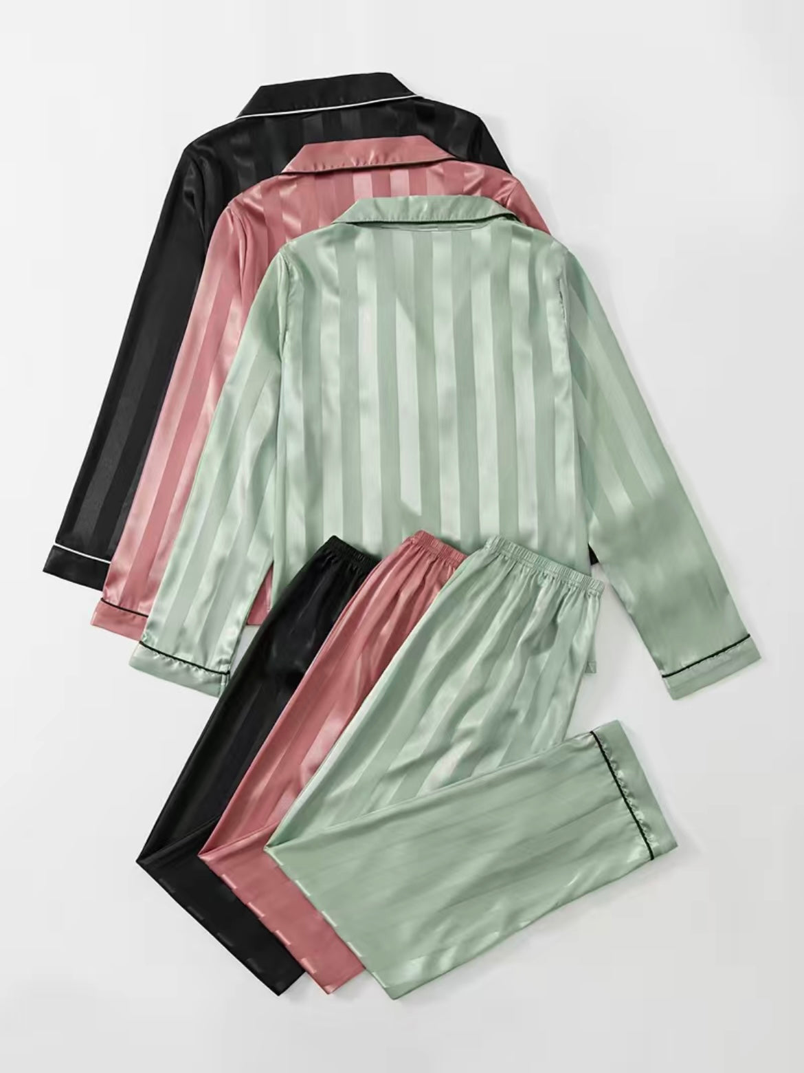 Vienna - Lot de 3 Ensembles de Pyjama en Satin Supérieur