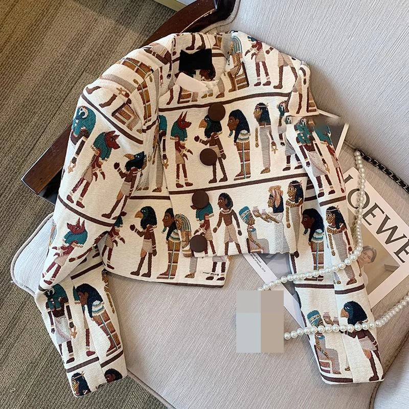 Veste courte à motifs égyptiens
