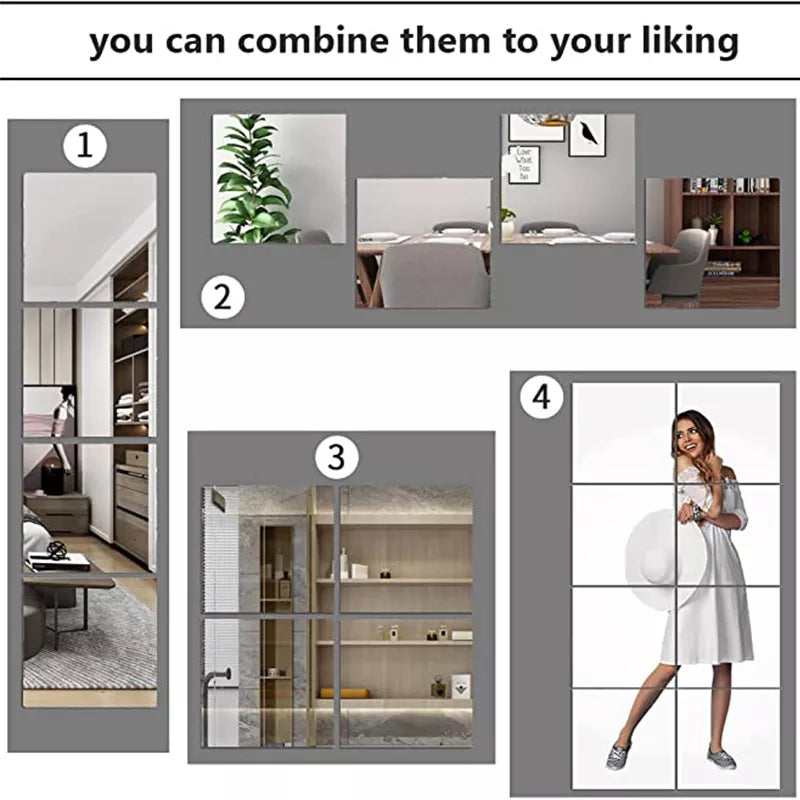 REFL® Lot de Miroirs Auto-Adhésifs