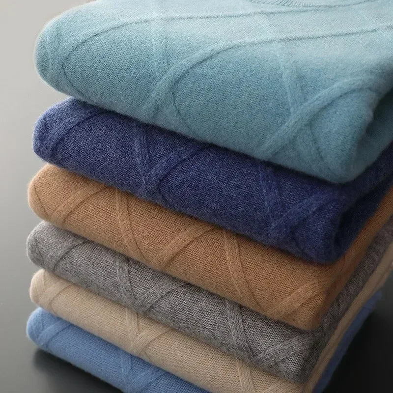 Emile - Pull Losanges en Cachemire Premium