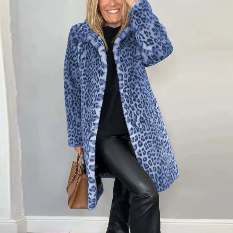 Jovanka - Kožešinový Kabát S Leopardím Vzorem
