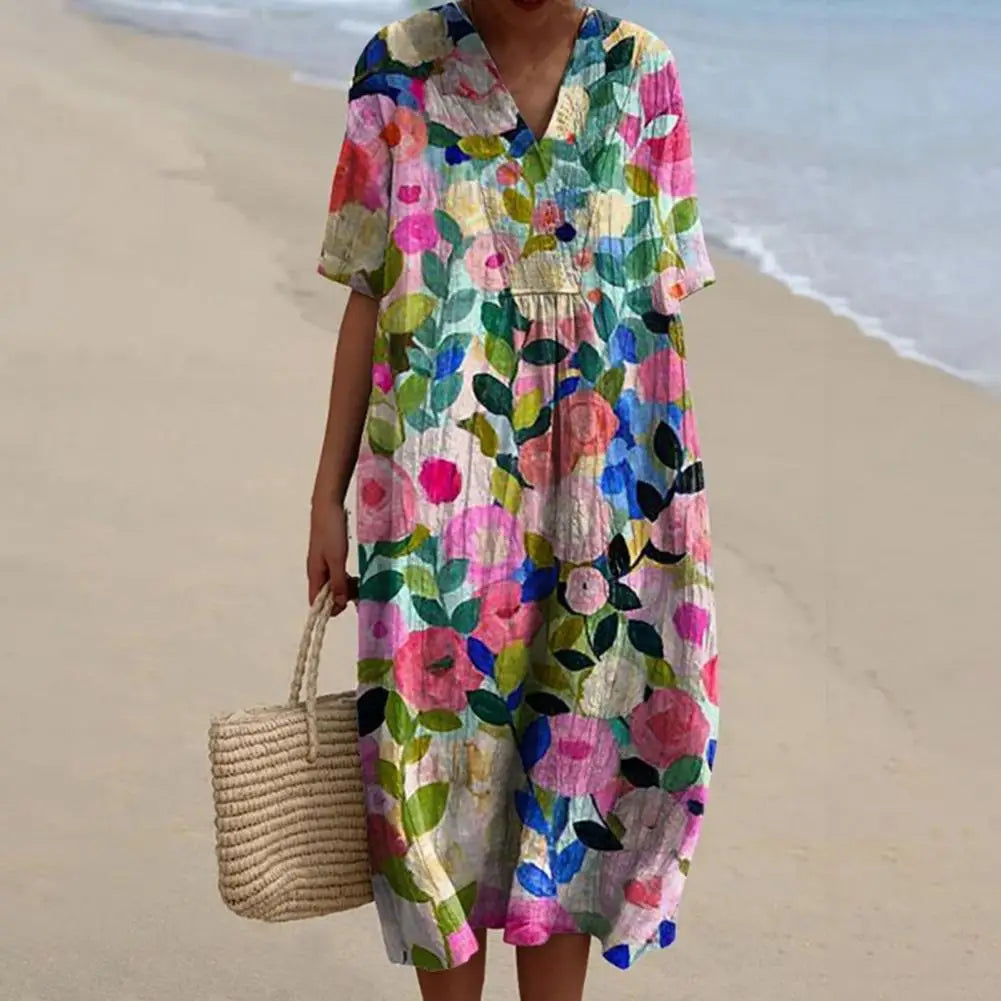 Santana - Robe Ample Imprimé Fleuri