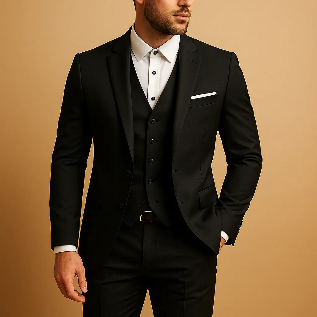 Serguei - Třídílný Pánský Oblek Slim Fit s Sakem A Kalhotami