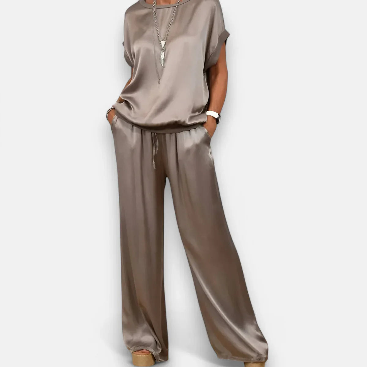 Kiera - Elegantná Prémiová Saténová 2-Dielna Súprava