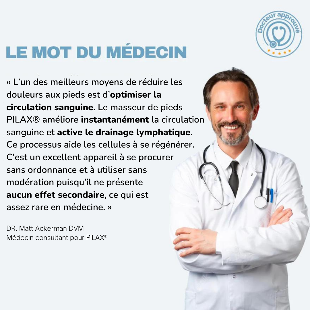 PILAX® Masseur de Pieds | Technologie Révolutionnaire EMS