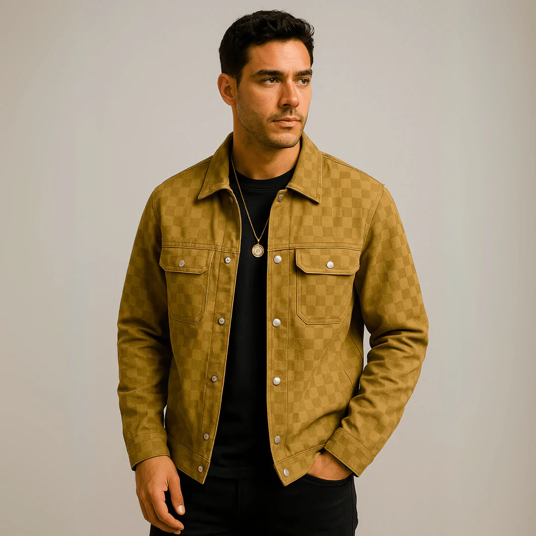 Gaston - Semišová Kostkovaná Bunda