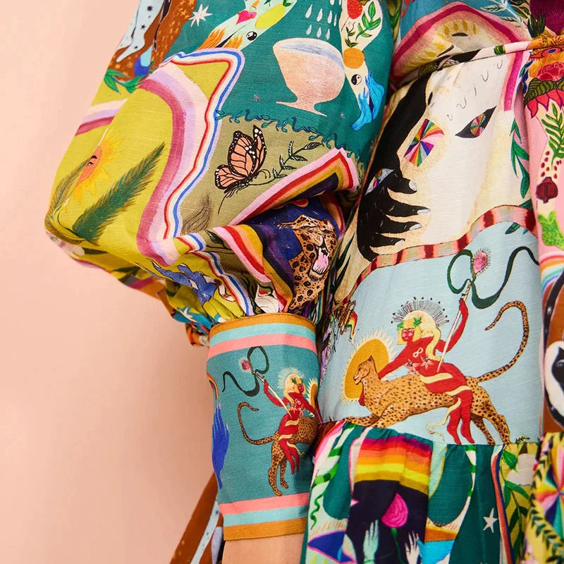 Novara - Mini Robe Haut de Gamme à Manches Longues