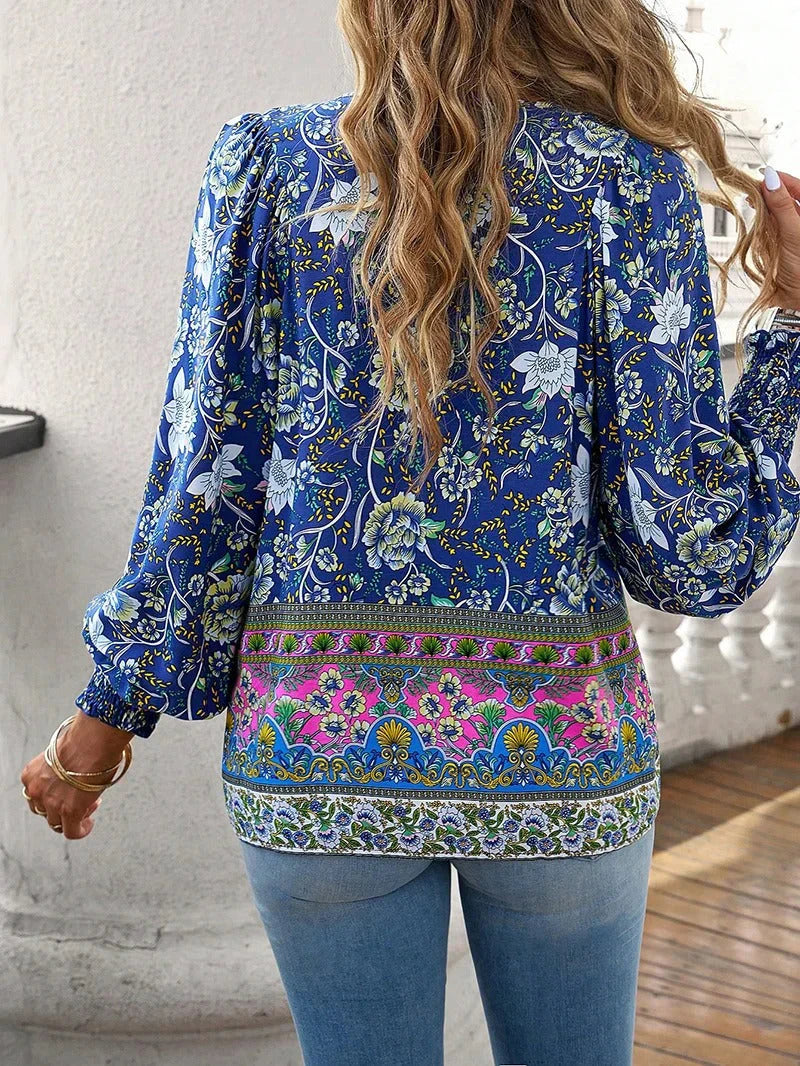 Albane - Blouse Fleurie Bohème Chic