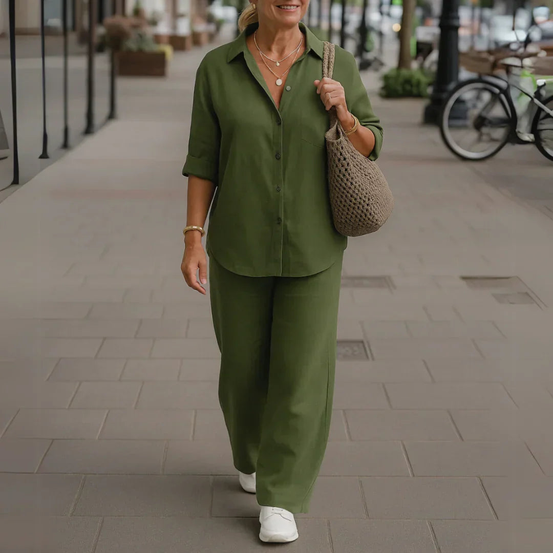 Morgane - Prúdená Košeľa a Nohavice z Prírodných Vlákien