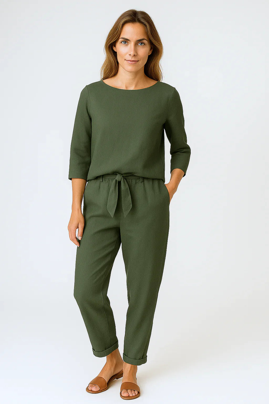 Theana - Elegant 2stk Åndbart Bomuldssæt