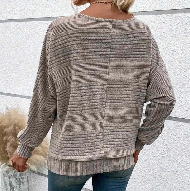 Kristen - Lehký Svetr S Netopýřími Rukávy