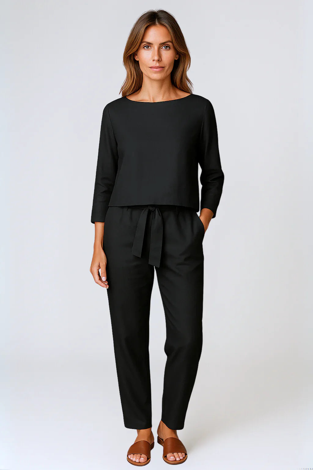 Theana - Elegant 2stk Åndbart Bomuldssæt