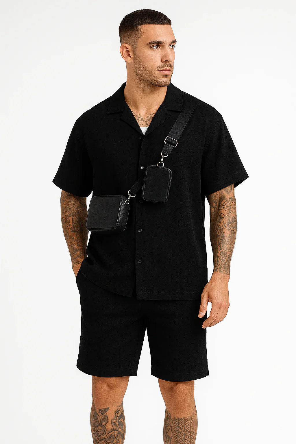 Côme - Plisseret Sommersæt | Skjorte & Shorts