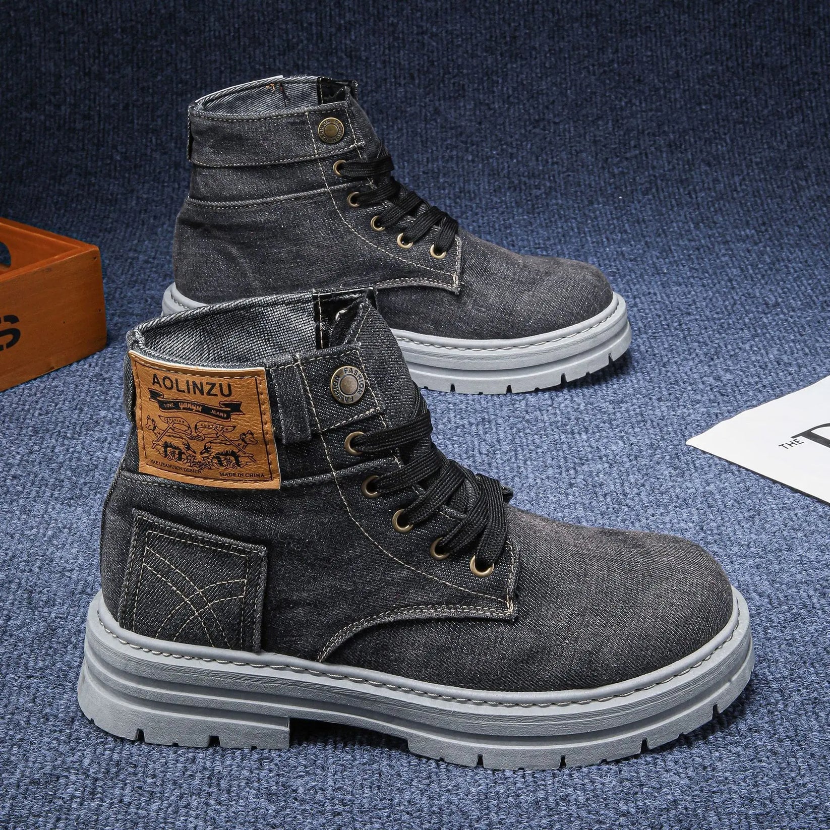 Dolovan - Premium Kvalitets Denim Snørestøvler