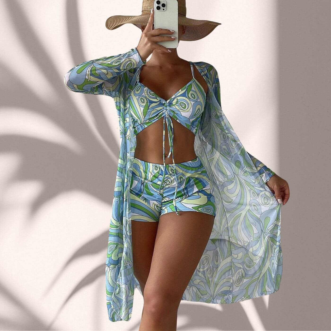 Emiliana - 3 delt Strand Trikini Sæt