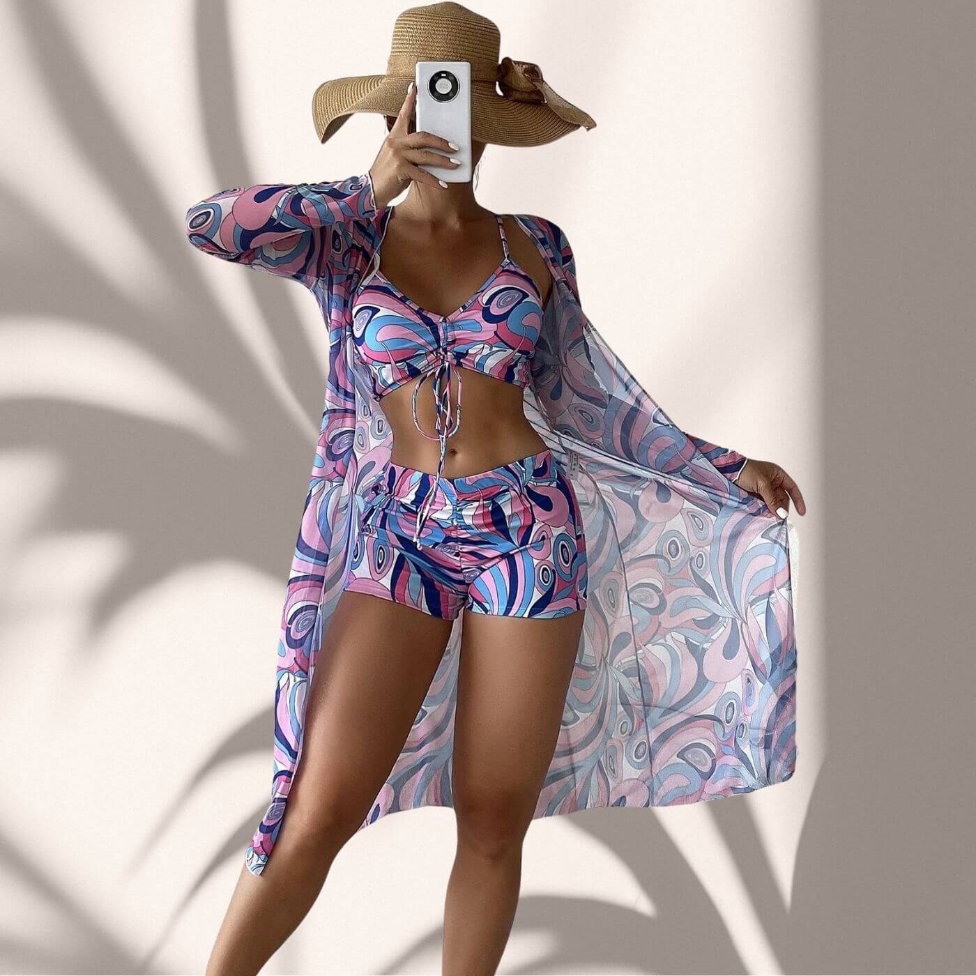 Emiliana - 3 delt Strand Trikini Sæt