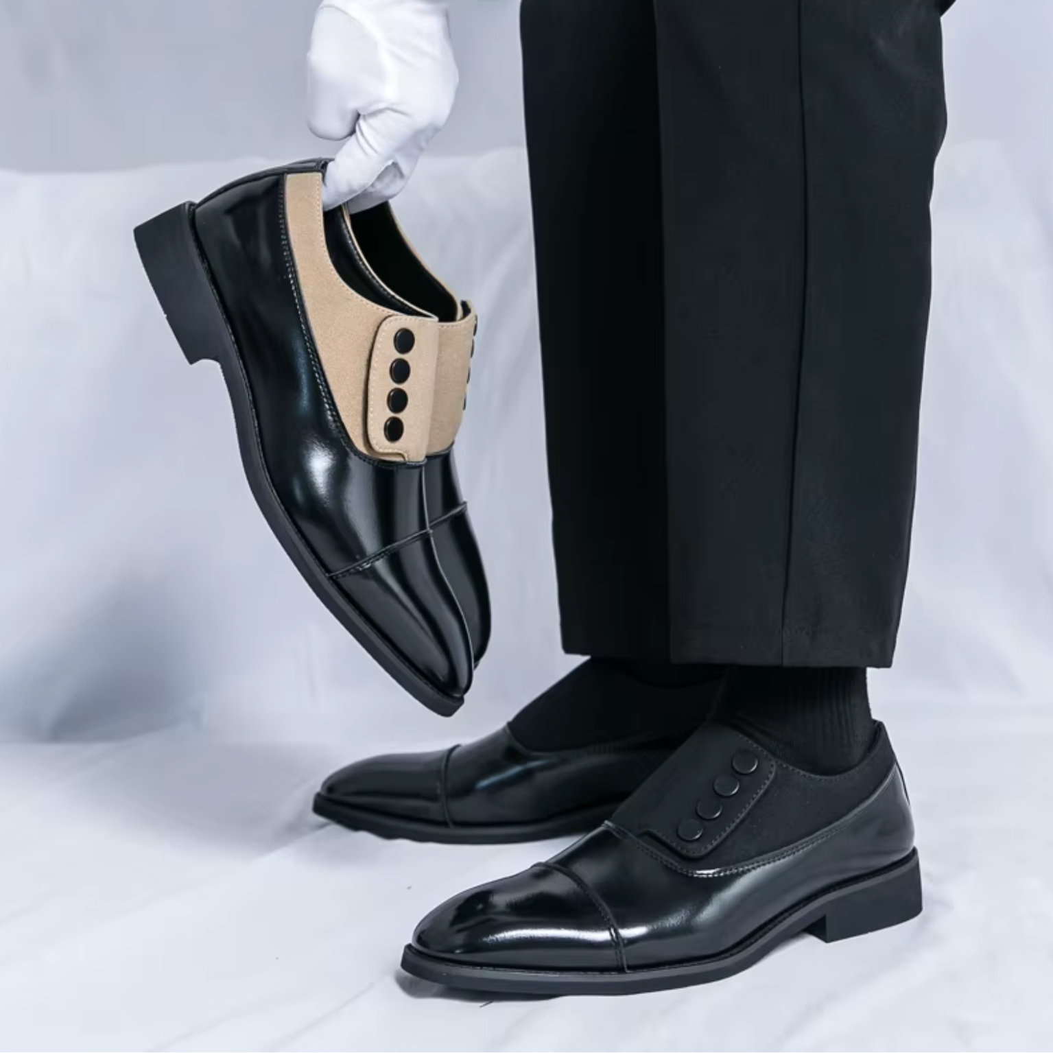 Frédéric - Derbies Boutonnés en Cuir Premium