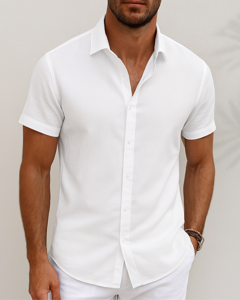 Davis - Pacchetto da 4 Camicie Base in Lino