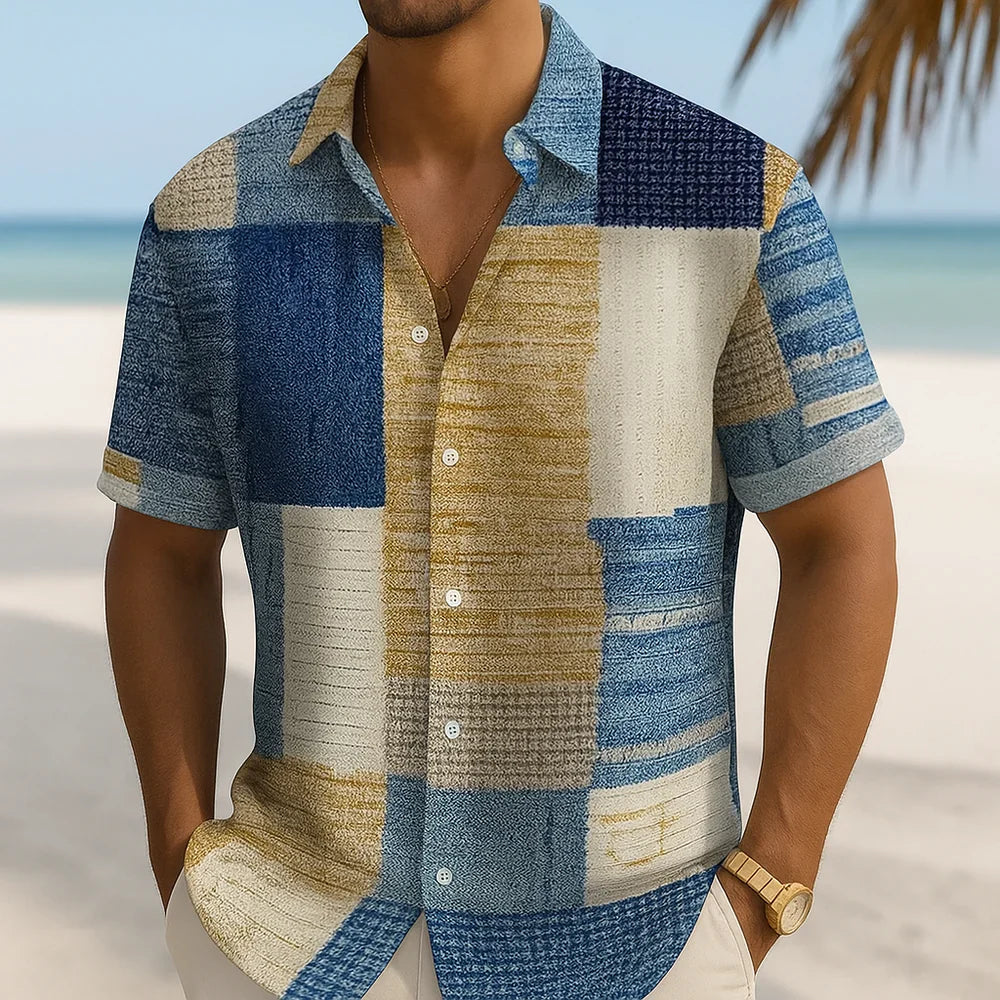 Zlatko -  Patchworková Košeľa Z Priedušnej Bavlny