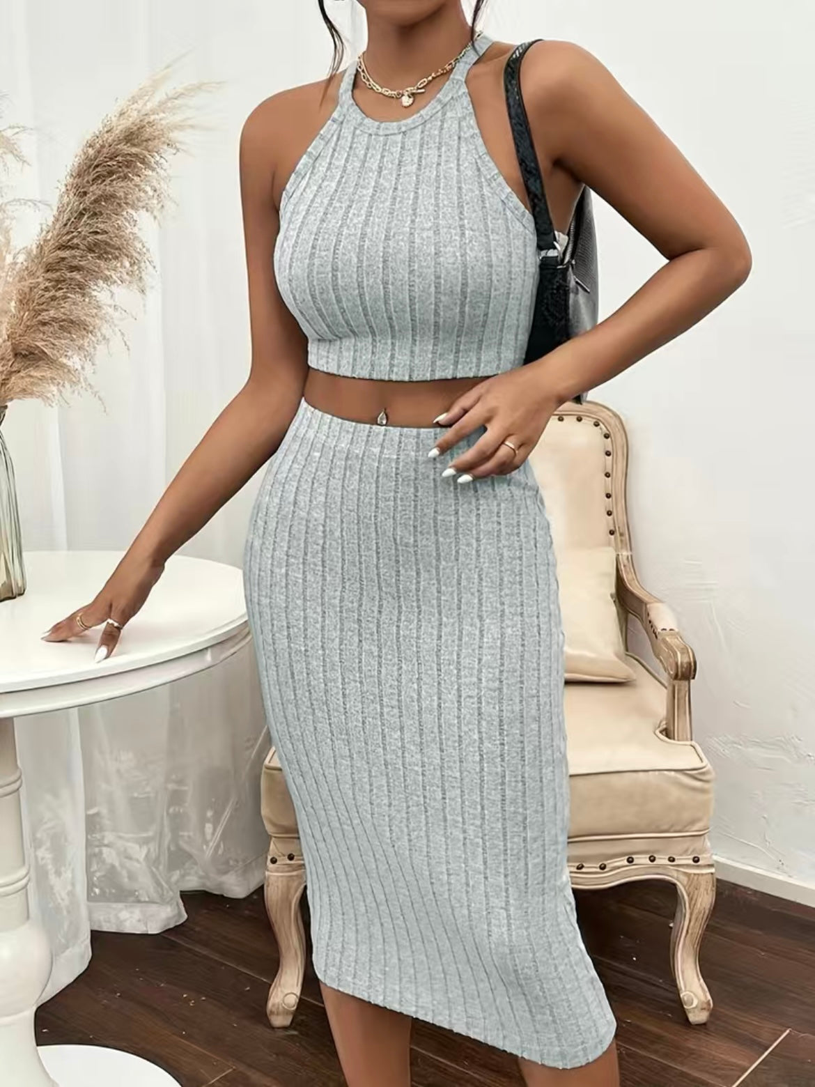 London - Ensemble Jupe Côtelé Premium