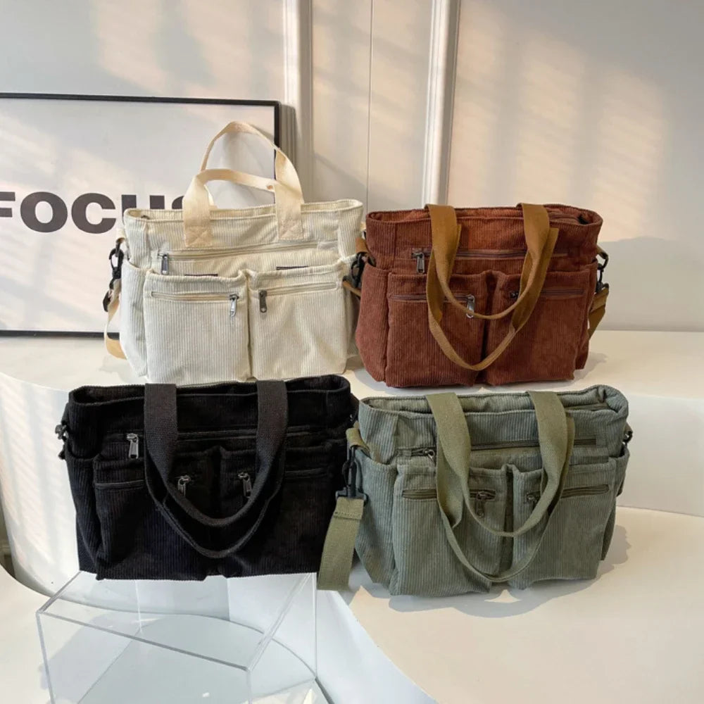 Lisbet - Rummelig Tote Taske i Fløjl