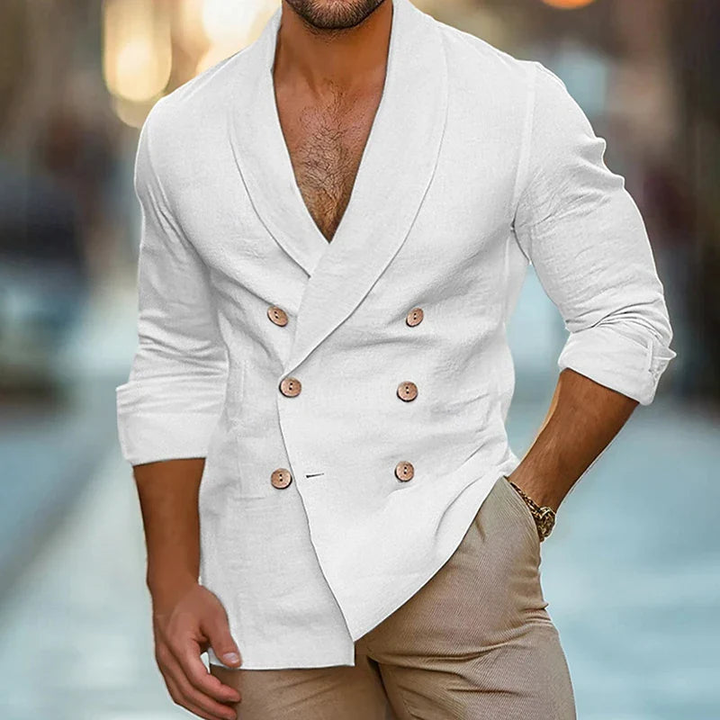 Leandro - Elegant Naturlig Kvalitet Letvægtsblazer