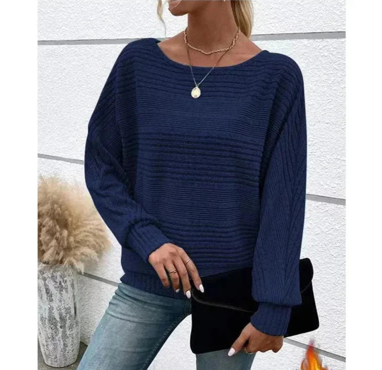 Kristen - Lehký Svetr S Netopýřími Rukávy