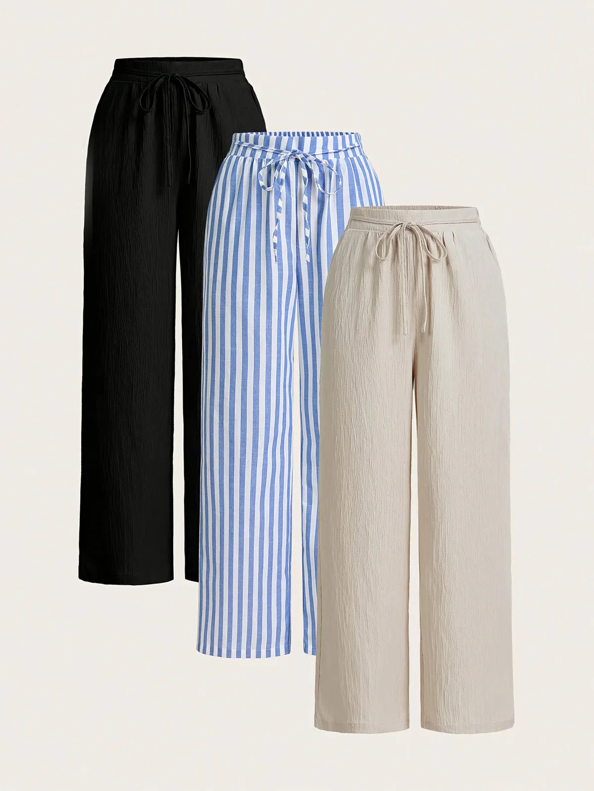 Myriam - Súprava 3 Plisovaných Voľných Nohavíc