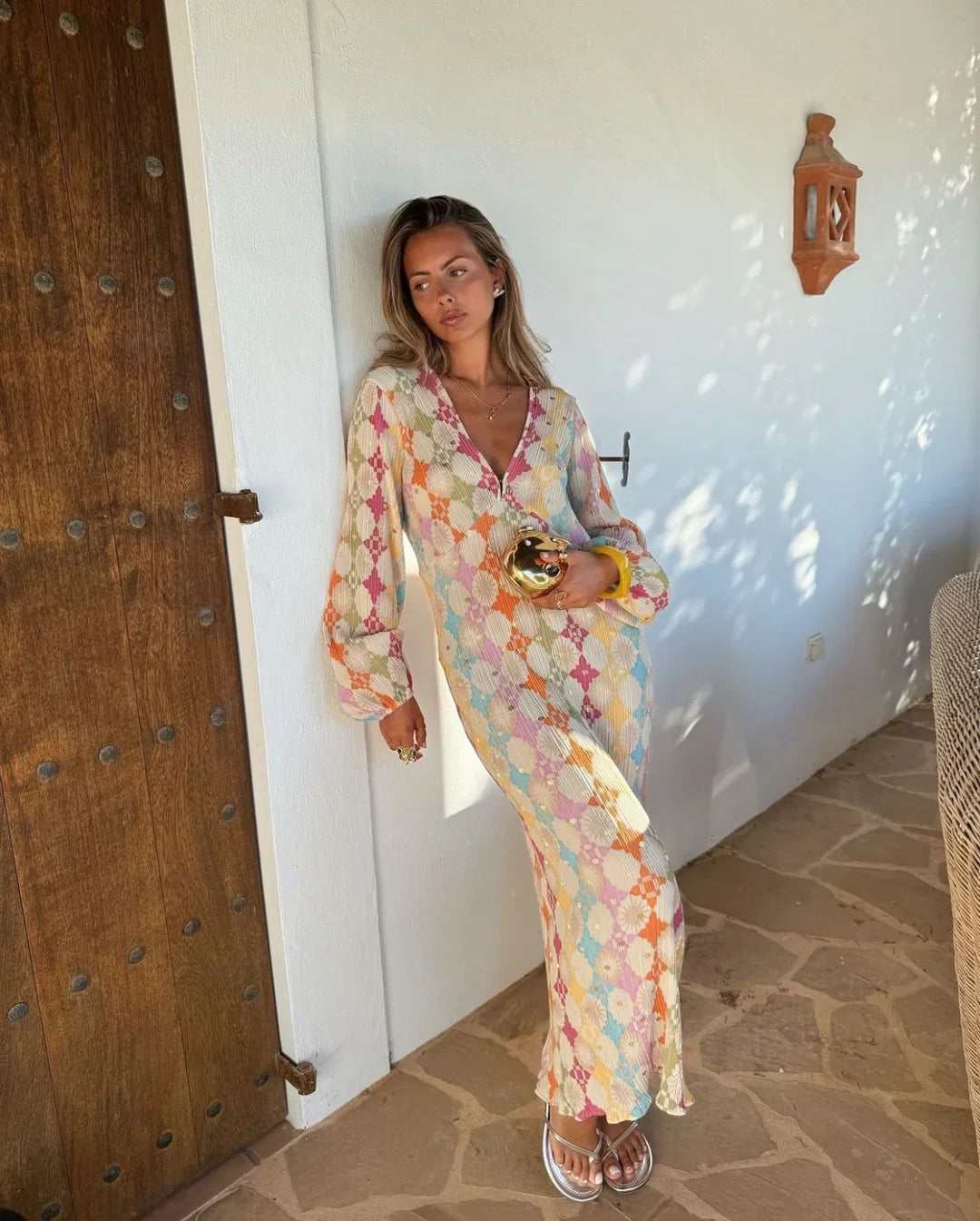 Selena - Robe Longue Bohème Colorée