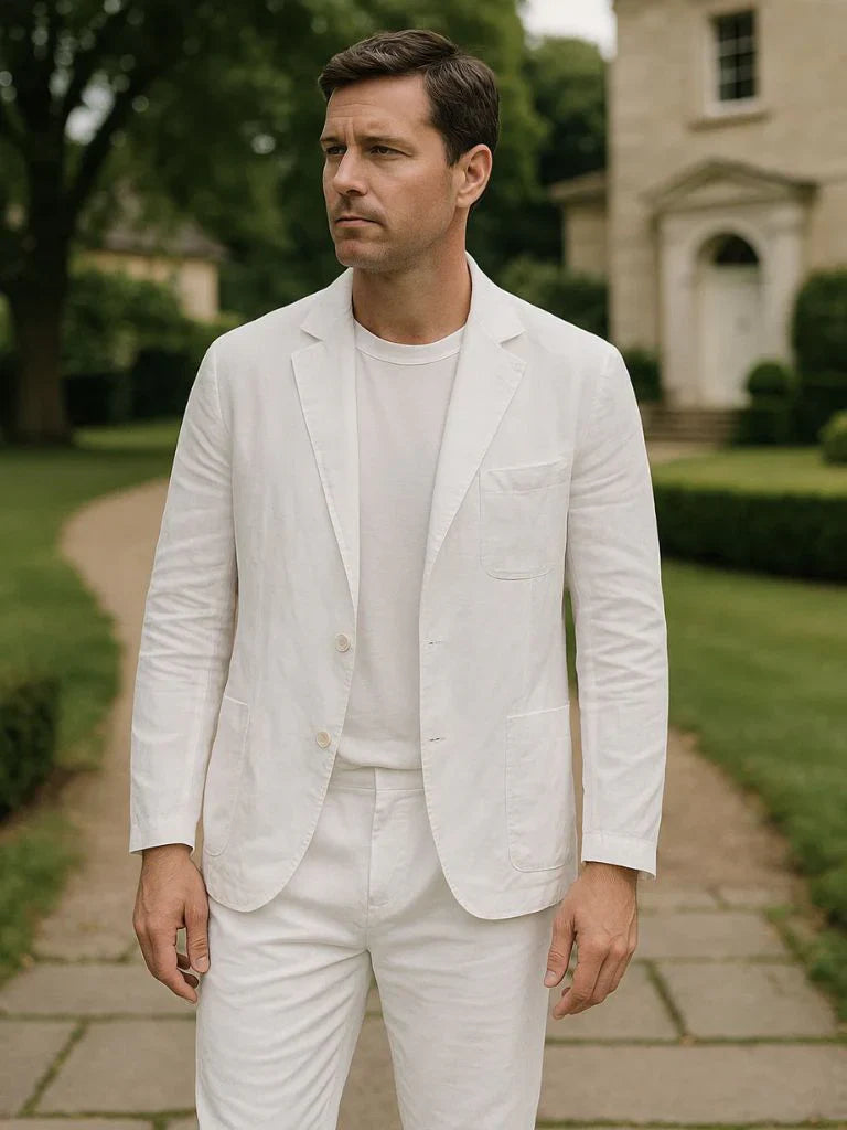 Valentin - Dvoudílný Oblek Z Prémiového Lněného Materiálu