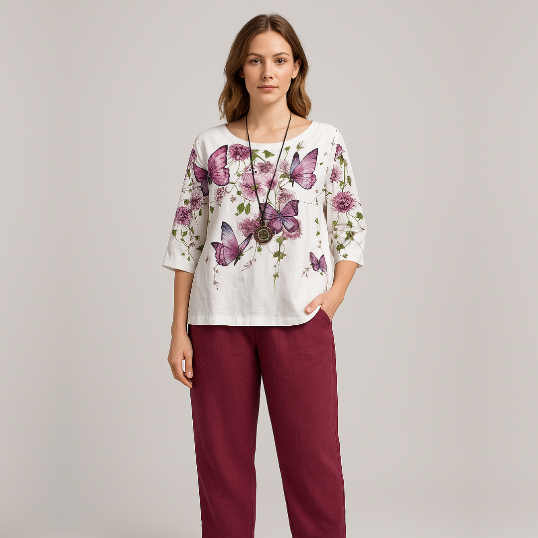 Julie - Elegantný a Pohodlný ľanový Kostým