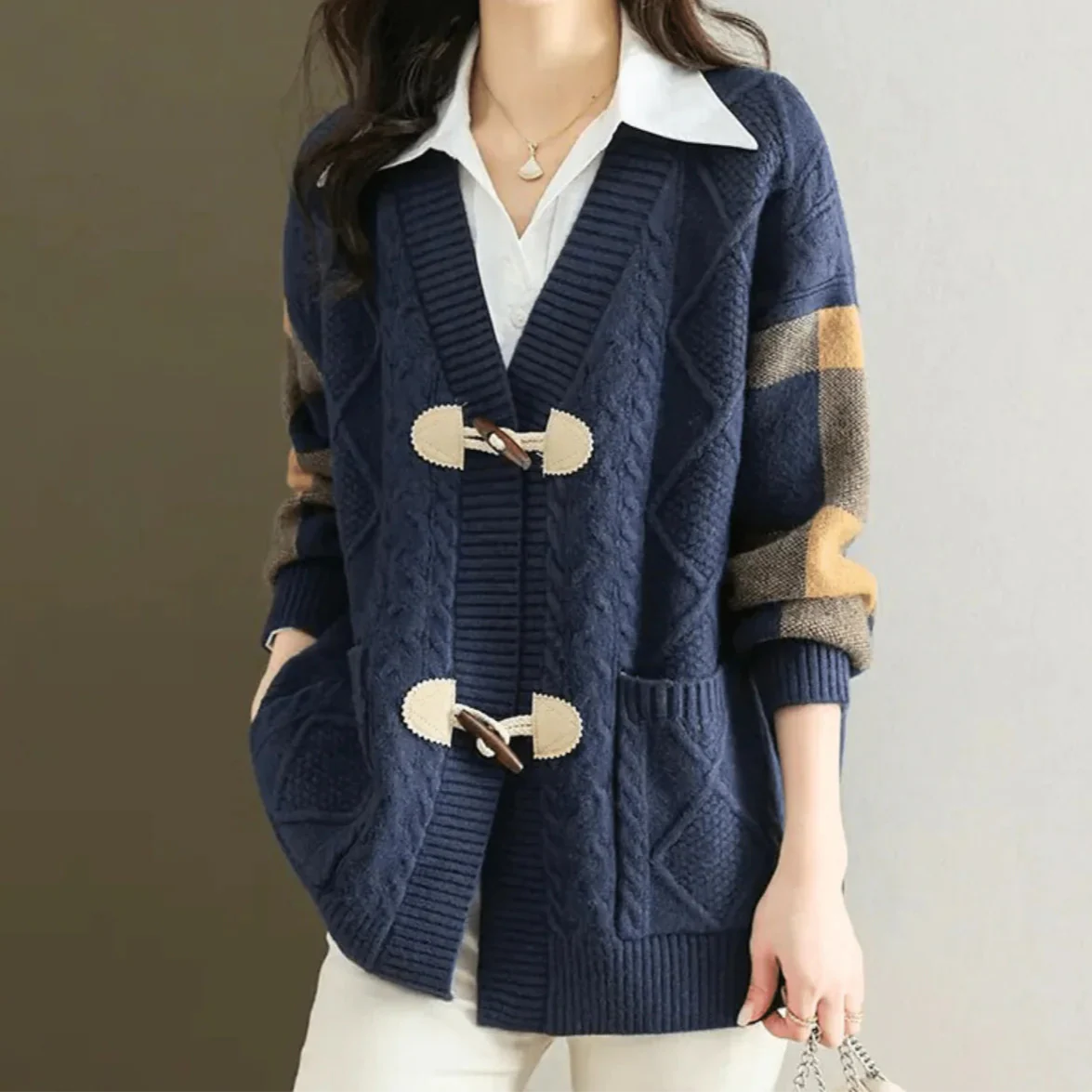 Tesni - Cardigan Tricoté en Maille Naturelle