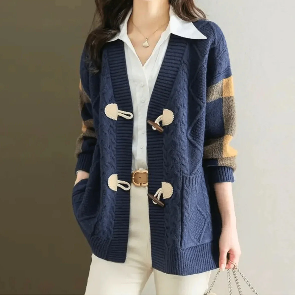 Tesni - Cardigan Tricoté en Maille Naturelle